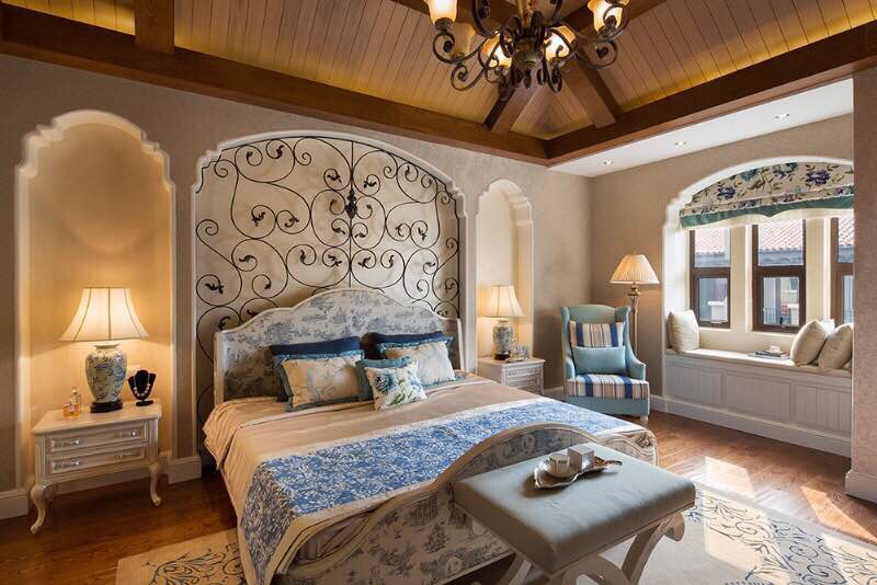 美式 别墅 卧室图片来自实创装饰上海公司在300平别墅美式风格装修的分享