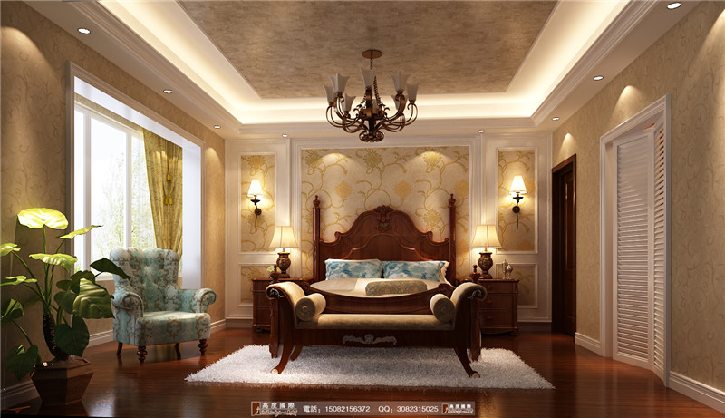 高度国际 卧室图片来自成都高端别墅装修瑞瑞在光鲜美式---成都高度国际装饰的分享