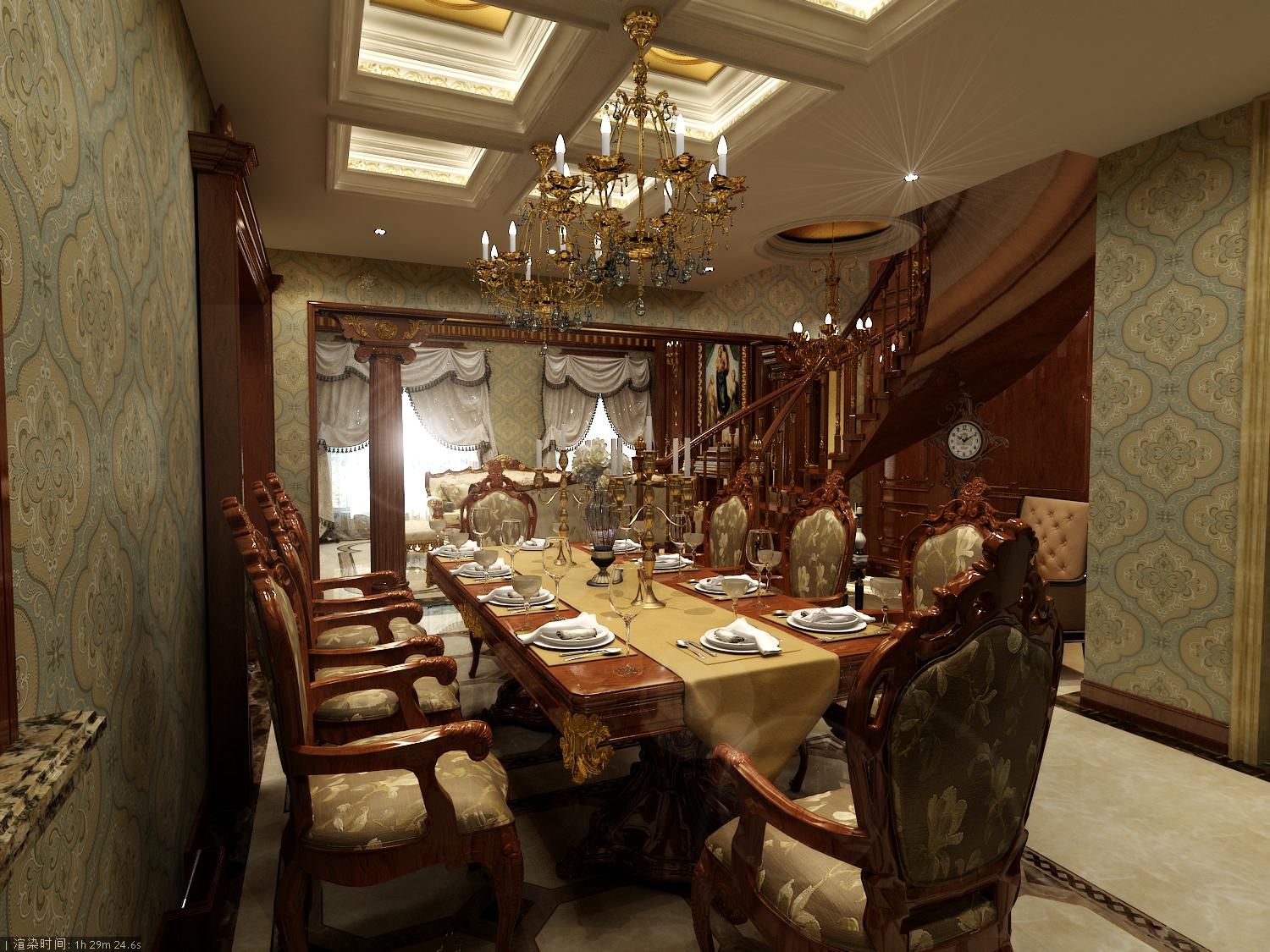 别墅 欧式 餐厅图片来自Rebecca852在欧式古典豪宅-朗润园的分享
