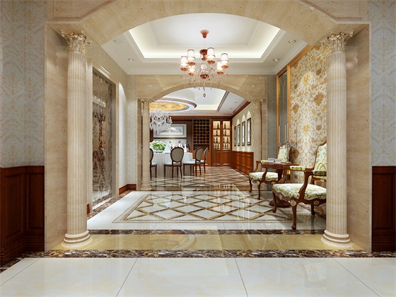 欧式 别墅 客厅图片来自天津科艺隆装饰在科艺隆-保利海棠湾-欧式风格的分享
