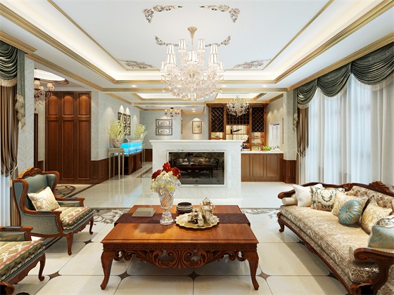 欧式 别墅 客厅图片来自天津科艺隆装饰在科艺隆-保利海棠湾-欧式风格的分享