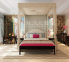 普罗旺世600平别墅新中式风格装修效果图--卧室