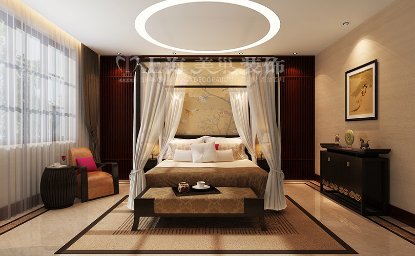 卧室图片来自美巢装饰--李凌晨在普罗旺世别墅新中式装修效果图的分享