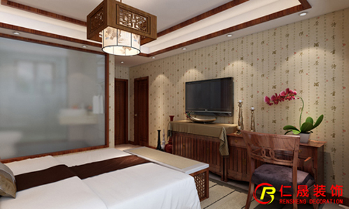 卧室图片来自秦皇岛仁晟装饰在中式风格大平层效果图的分享