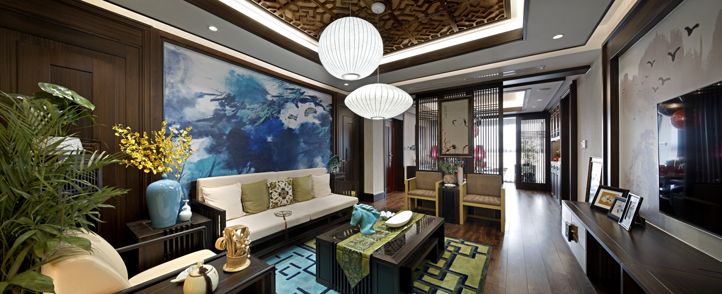 二居 中式 客厅图片来自百合居装饰工程有限公司在中式风格 大气的分享