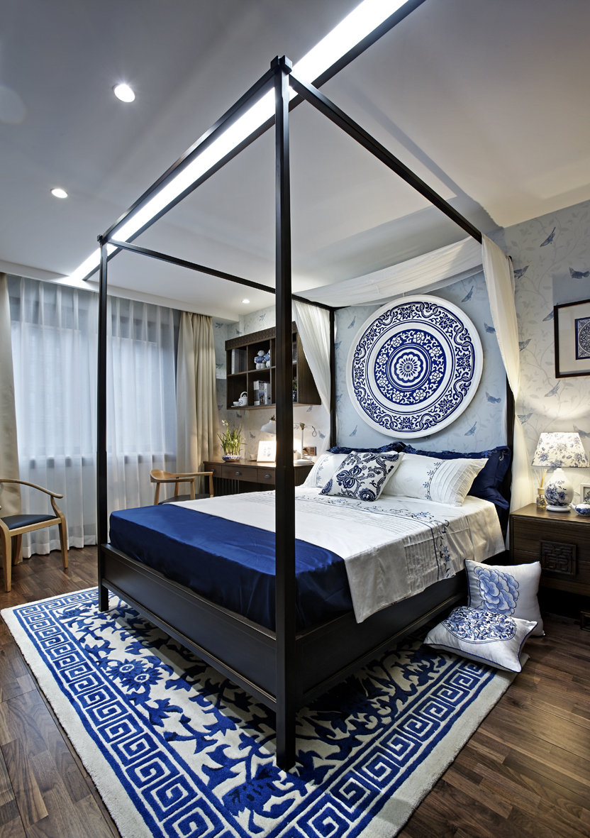 二居 中式 卧室图片来自百合居装饰工程有限公司在中式风格 大气的分享