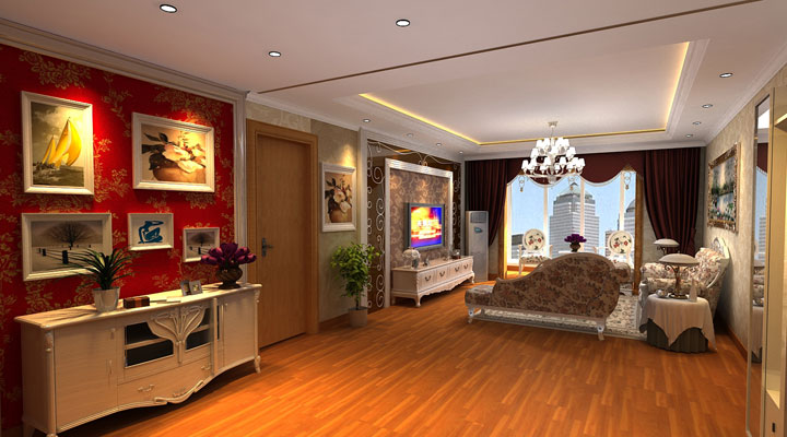 欧式 实创装饰 简约 上海装修公 二居 小资 客厅图片来自上海实创-装修设计效果图在上海静安100平米简欧风格的分享