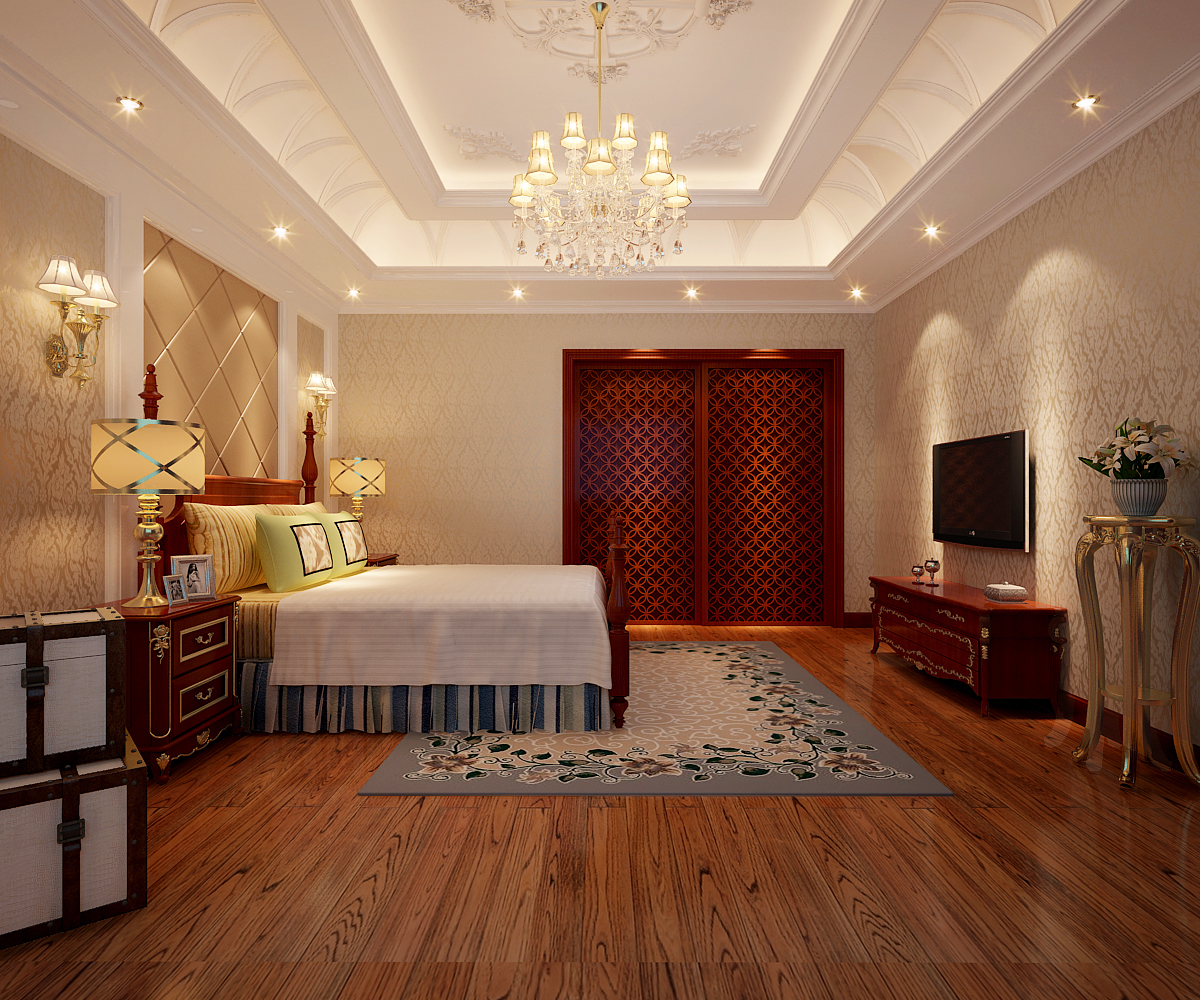 欧式 卧室图片来自天津科艺隆装饰在保利海棠湾-欧式风格-别墅的分享