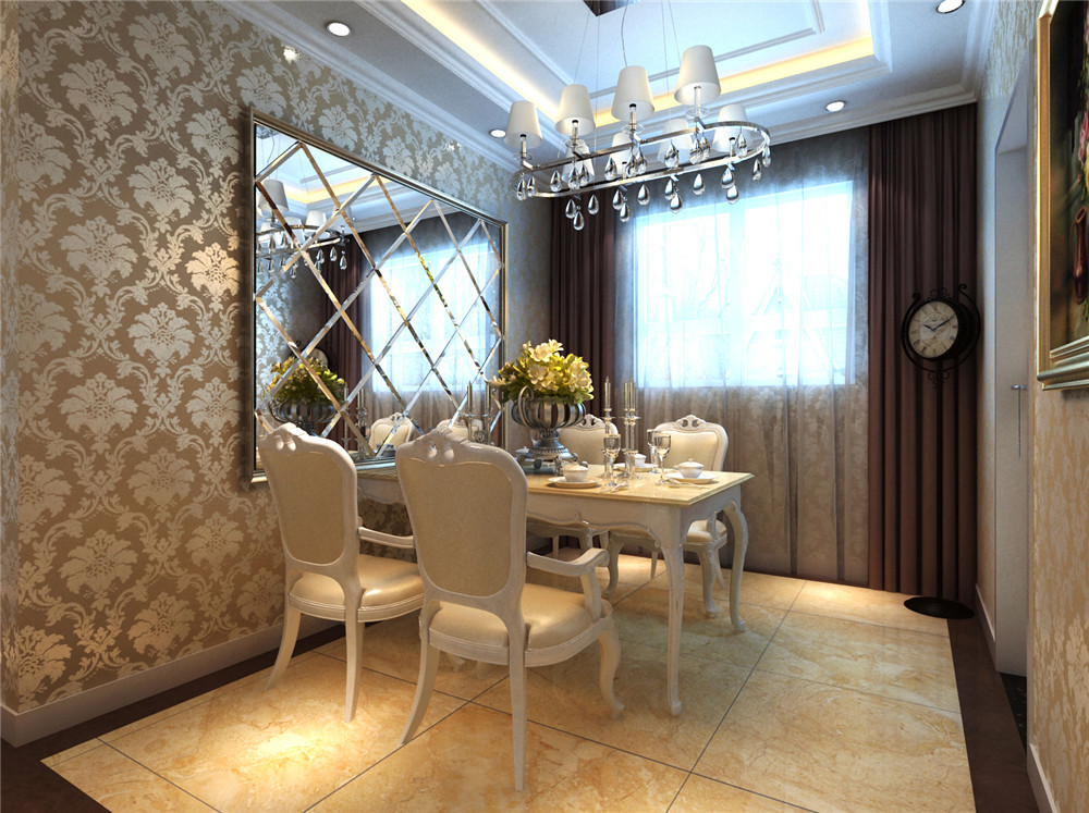 餐厅图片来自天津科艺隆装饰在金侨公园壹号-三室两厅一卫的分享