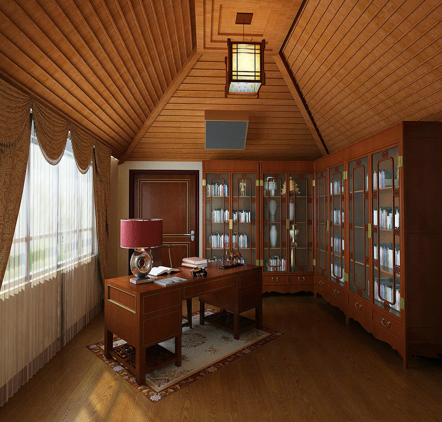 中式 欧式 混搭 六居室 实创装饰 书房图片来自孙进进在上海实创装饰六居室中欧混搭的分享