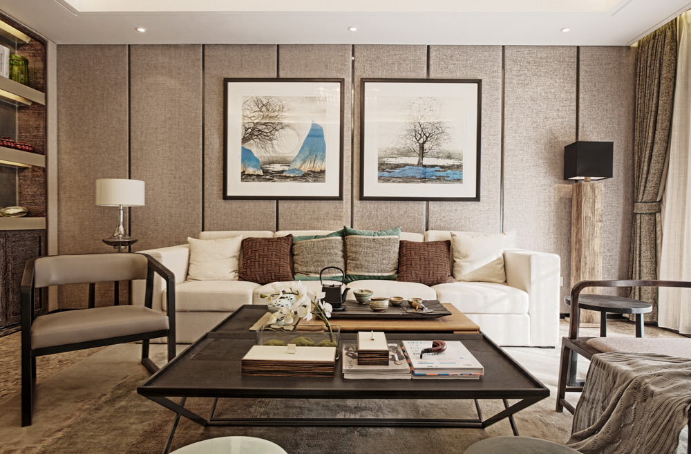 日升装饰 客厅图片来自装修设计芳芳在180新中式四居的分享
