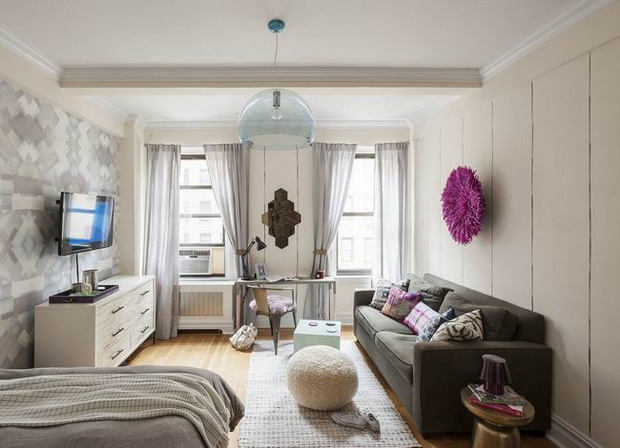 一居 现代 简约 客厅 女性 客厅图片来自实创装饰晶晶在徐汇40平单身女性的简约活力公寓的分享