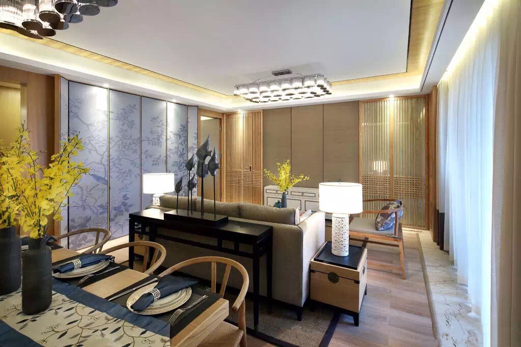 简约 中式 三居 客厅图片来自实创装饰上海公司在上海闵行区160平新中式风格的分享