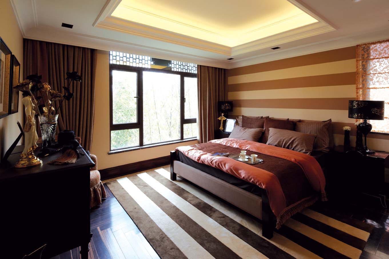别墅装修 软装配饰设 旧房改造 方案设计 卧室图片来自北京别墅装修-紫禁尚品在后现代风格-V7西园的分享