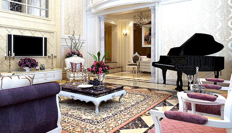 后奢华 别墅 客厅图片来自峰上大宅装饰长沙在青竹园——后奢华风格的分享