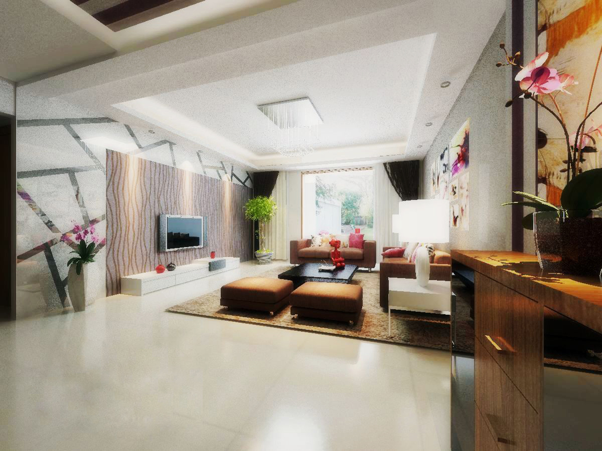 现代简约 复式 公寓 客厅图片来自郑州实创装饰啊静在奥林匹克200平现代简约国际公寓的分享