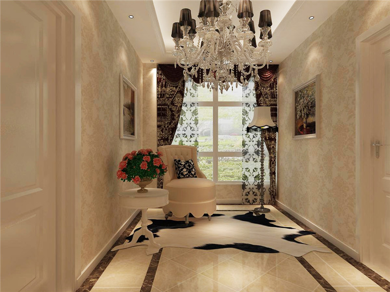 客厅图片来自天津科艺隆装饰在王府壹号-简欧风格-三室两厅两卫的分享