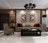 鑫苑世纪东城120平三室两厅现代简约风格装修案例——沙发墙