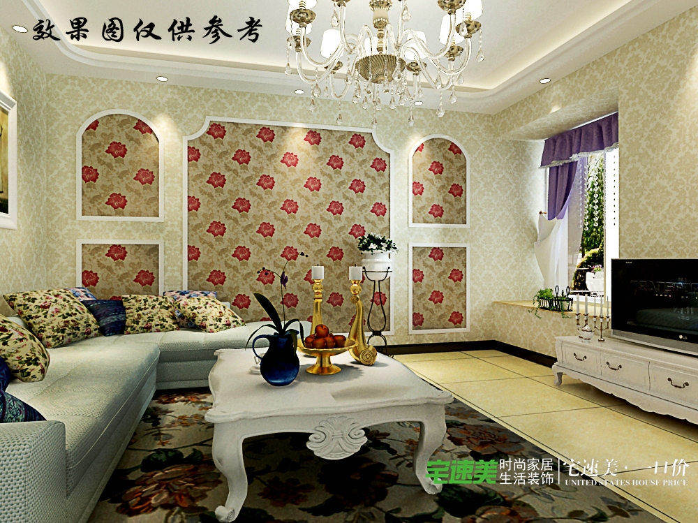 简约 欧式 二居 80后 客厅图片来自芜湖宅速美刘鹏在东方龙城88平两室两厅简欧风格的分享