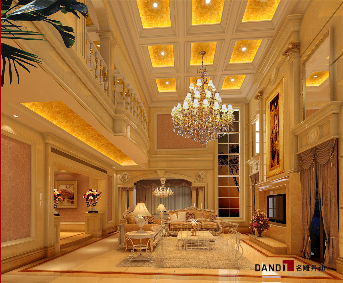 古典欧式 别墅 奢华，大气 客厅图片来自名雕丹迪在古典欧式的分享