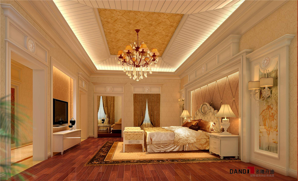 古典欧式 别墅 奢华，大气 卧室图片来自名雕丹迪在古典欧式的分享