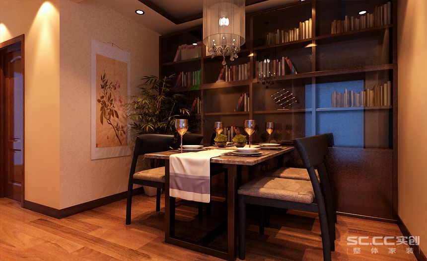餐厅图片来自交换空间刘杨成室内设计师在简约中式温馨小三居的分享