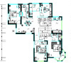 郑开橄榄城158平四室两厅简美装修效果图案例——平面户型方案图