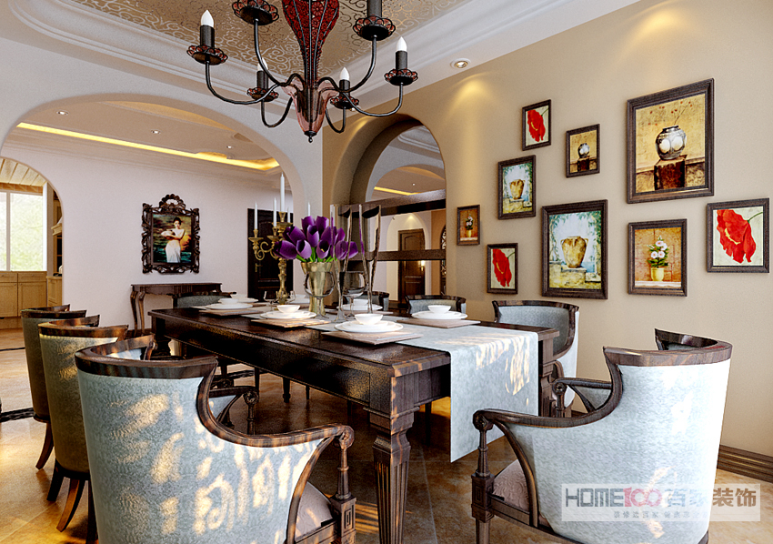 三居 欧式 餐厅图片来自百家装饰杨乐乐在保利康桥149平的分享