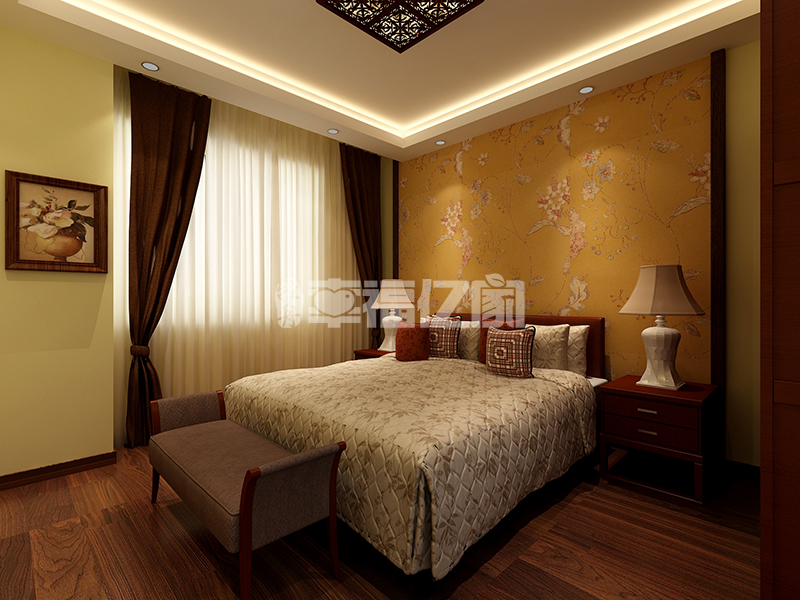 卧室图片来自幸福亿家装饰在香城壹号整装案例的分享