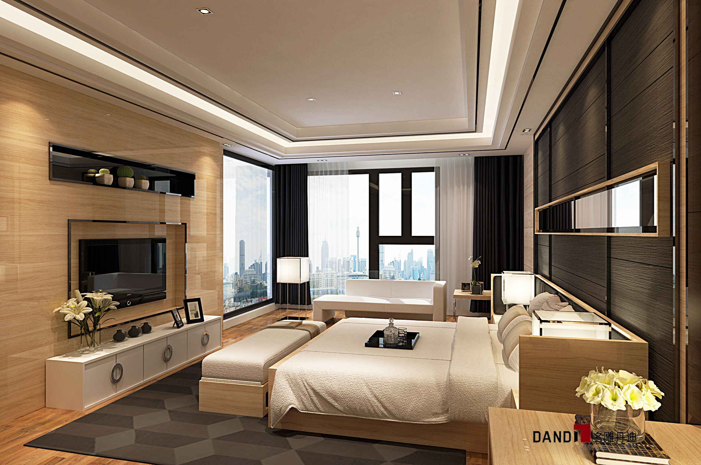 后现代别墅 卧室图片来自名雕丹迪在后现代奢华风格的分享