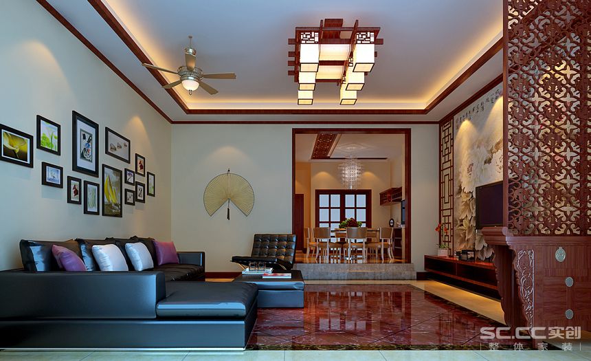 客厅图片来自交换空间刘杨成室内设计师在350平中央公馆的分享
