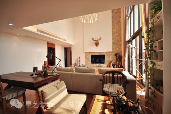 田园 复式 质朴 优雅 书房图片来自星艺装饰集团广州总部在质朴优雅设计，清简自得风格的分享
