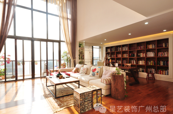 田园 复式 质朴 优雅 客厅图片来自星艺装饰集团广州总部在质朴优雅设计，清简自得风格的分享