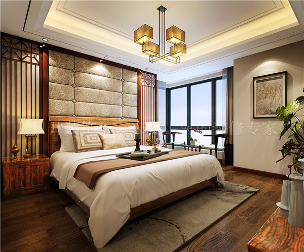 卧室图片来自西安日升装饰在西市佳境200平米，彰显家居韵味的分享
