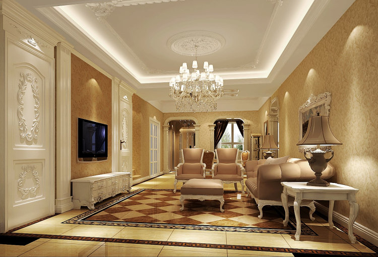 欧式风格 装修案例 装修风格 金色漫香苑 客厅图片来自高度国际装饰安妮在金色漫香苑140㎡欧式风格的分享