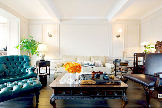 客厅图片来自西安日升装饰在香榭兰廷133平米混搭风格的分享