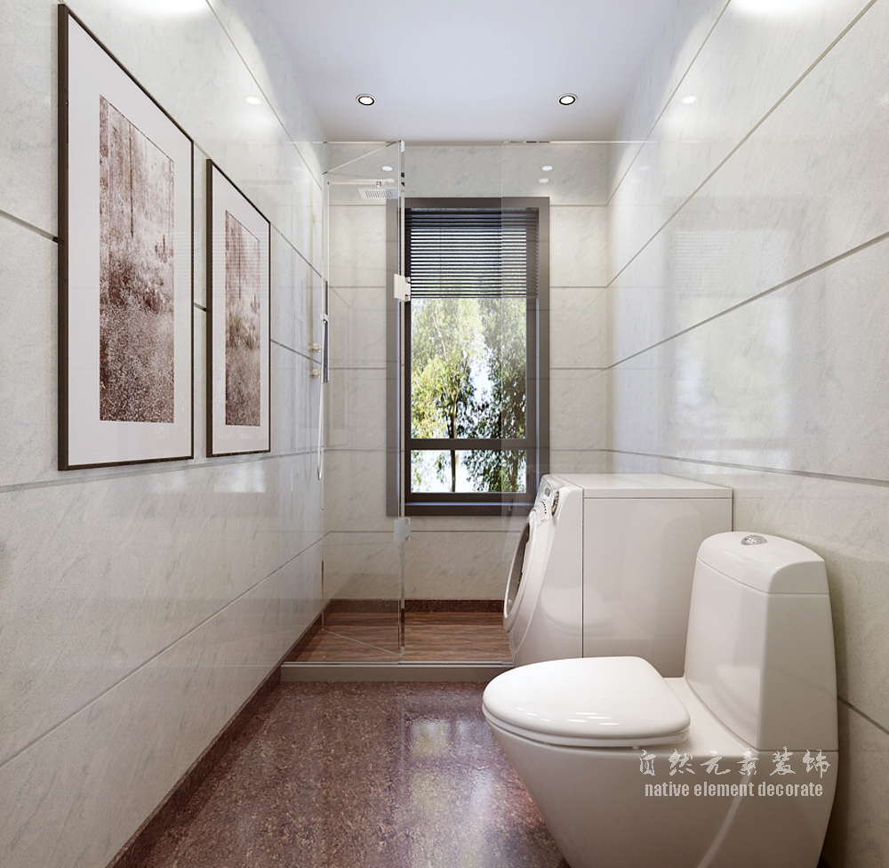 中式 润恒尚园 三居 古典 文化 卫生间图片来自自然元素装饰在明朗的新中式案例效果图的分享