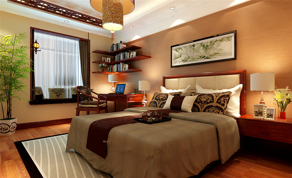 三居 白领 收纳 80后 小资 卧室图片来自实创装饰完美家装在北京华贸城128平简欧风格案例的分享