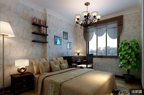 美式 混搭 卧室图片来自上海华埔装饰郑州西区运营中心在民安北郡139美式风格的分享