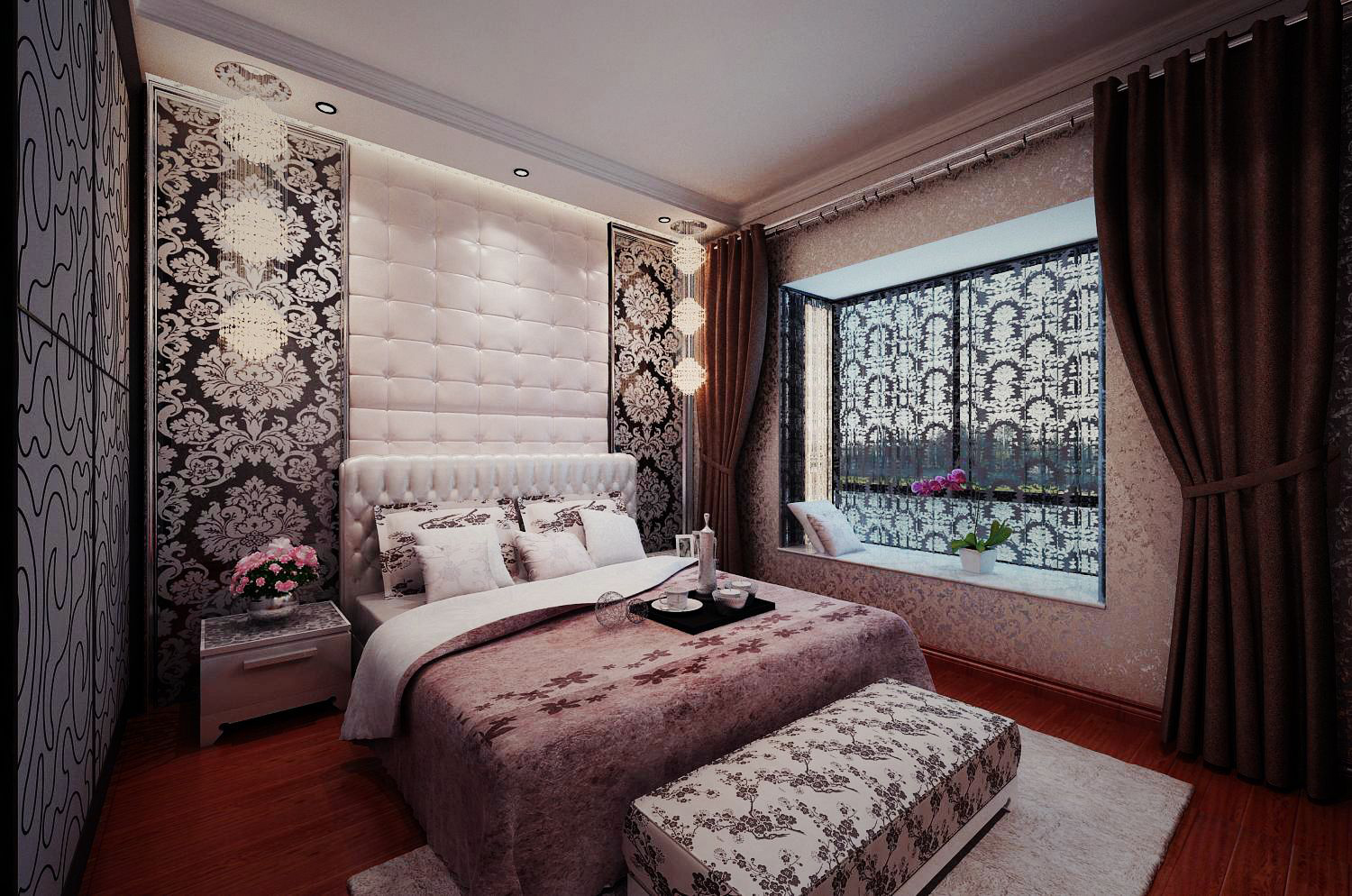 城中央 简约欧式 三居 卧室图片来自郑州实创装饰啊静在城中央84平简约欧式三居的分享