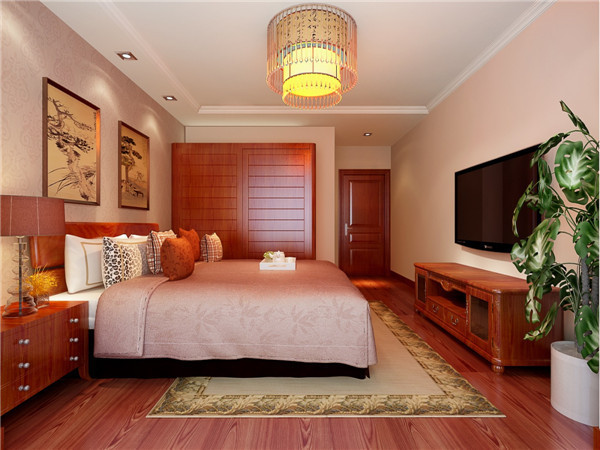 卧室图片来自西安日升装饰在紫薇曲江意境168平米简约中式的分享
