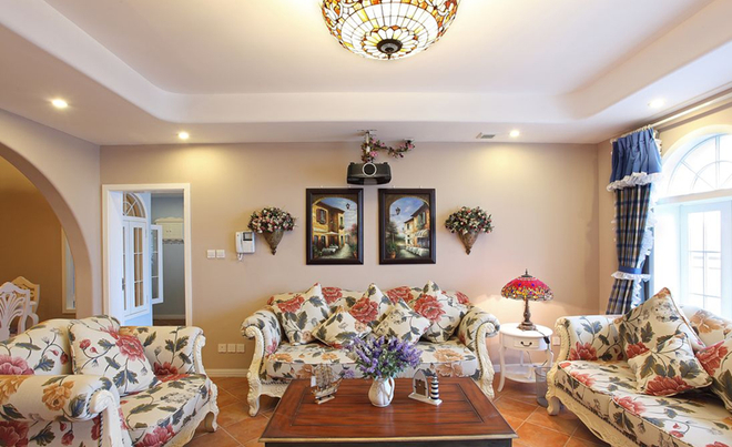 客厅图片来自西安日升装饰在金地西沣公元143平米田园风格的分享
