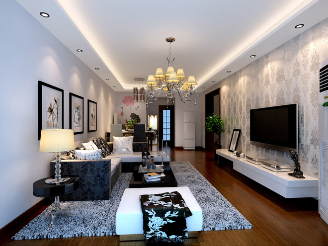 客厅图片来自西安日升装饰在高新·未未来100平米简约风格的分享