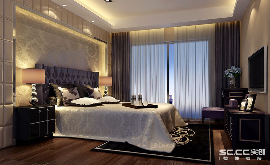 简约 三居 御沁园 卧室图片来自实创装饰上海公司在御沁园三居室装修清新简约晒新房的分享