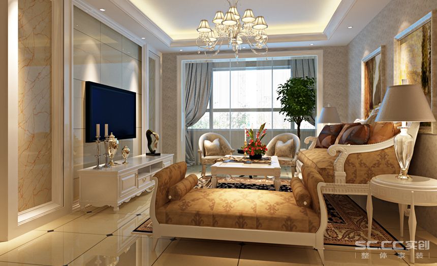欧式 白领 客厅图片来自实创家居装饰在银领国际奢华典雅欧式风格的分享