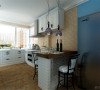 本案为平遥里一室一厅一厨一卫60平米地中海风格户型。