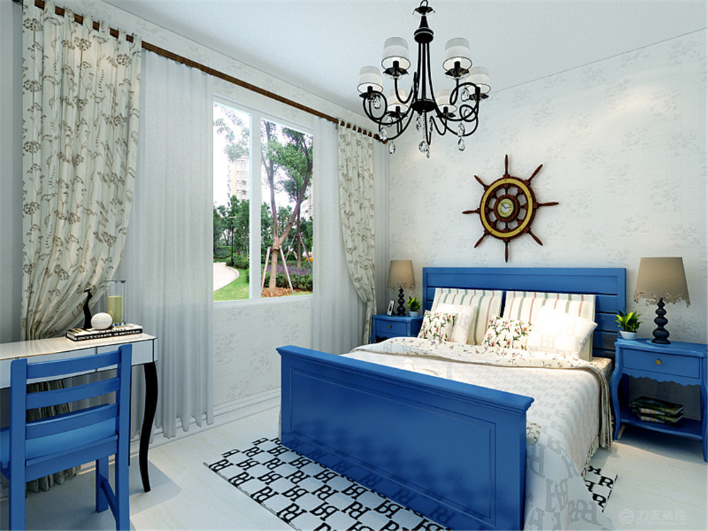 地中海 一居 收纳 白领 小资 80后 卧室图片来自阳光力天装饰在力天装饰-平遥里60㎡的分享