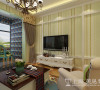 郑州锦绣城美式装修83平两室两厅案例效果图——电视背景墙效果图