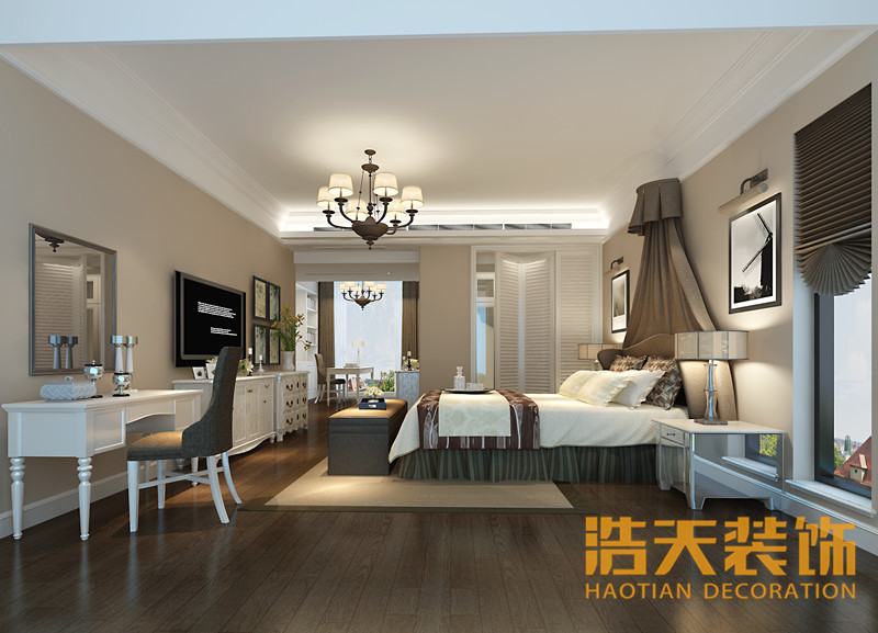 卧室图片来自深圳市浩天装饰在银狐山庄~刘小姐的分享