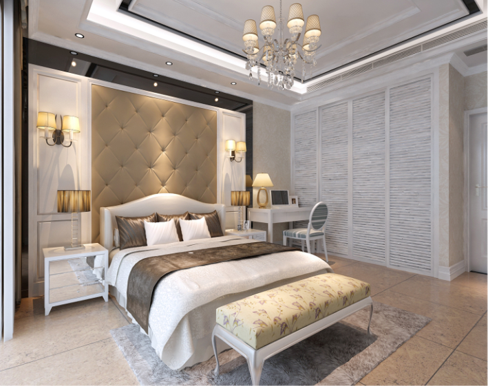 卧室图片来自西安日升装饰在萨拉曼卡140平米简欧风格的分享